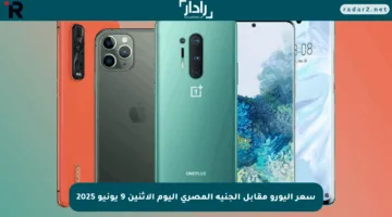 سعر اليورو مقابل الجنيه المصري اليوم الاثنين 9 يونيو 2025